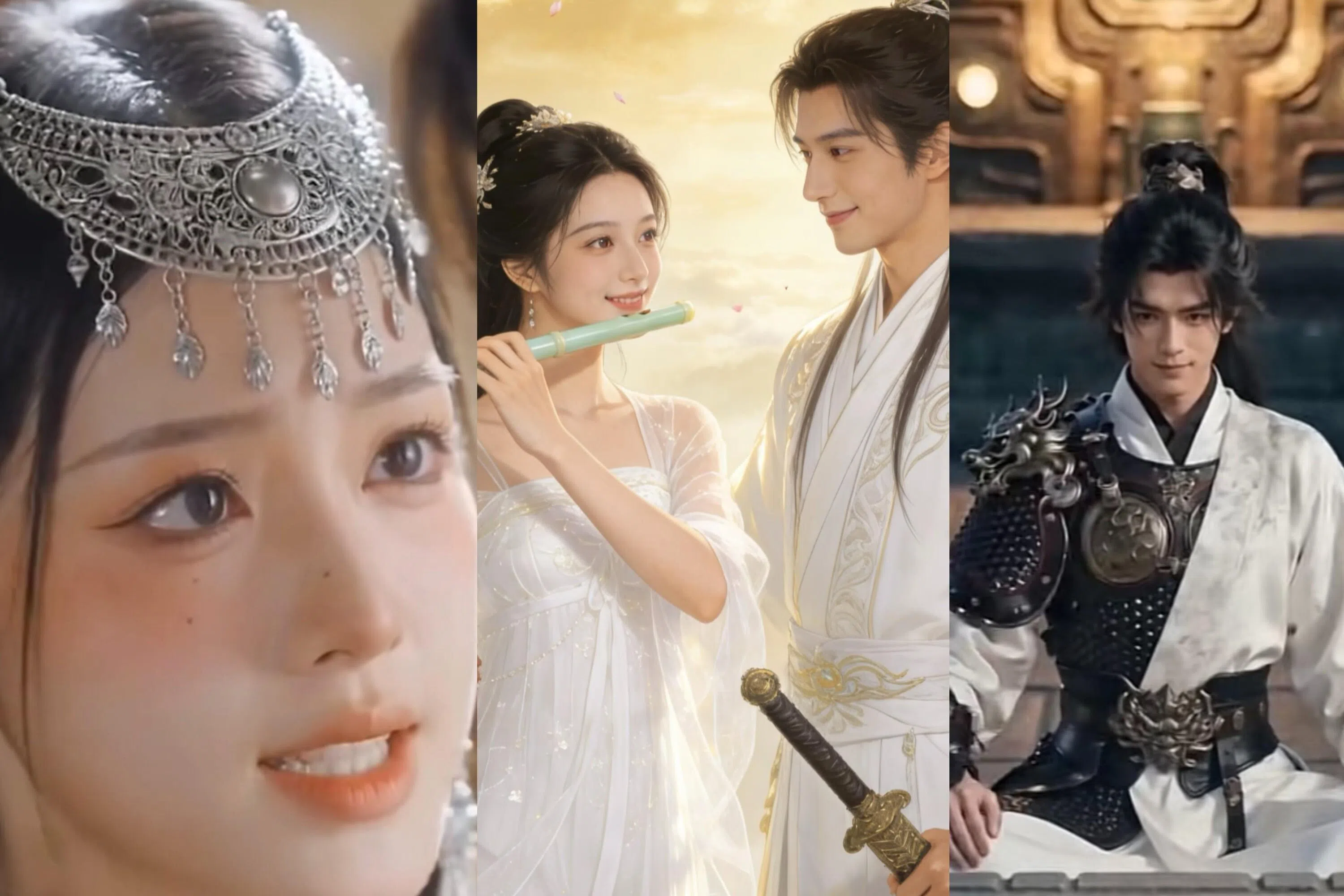 Screen shots from Chinese AI micro-dramas.