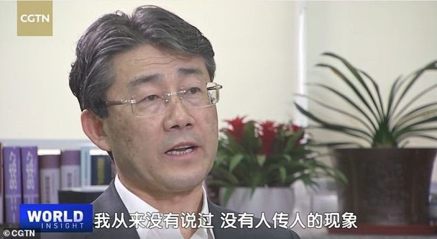 China CDC Director Gao Fu claimed that he never said there was no human-to-human transmission of the coronavirus. (Internet)