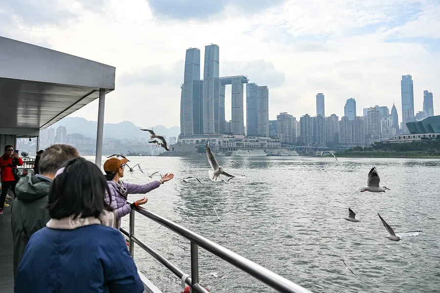 People take a river tour in Chongqing, on 27 November 2024. (CNS)