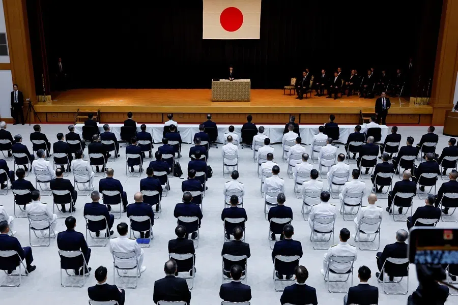 Japanese Prime Minister Sanae Takaichi speaks at the Self-Defense Forces Senior Commanders' Conference in Tokyo, Japan, 2 September 2026.