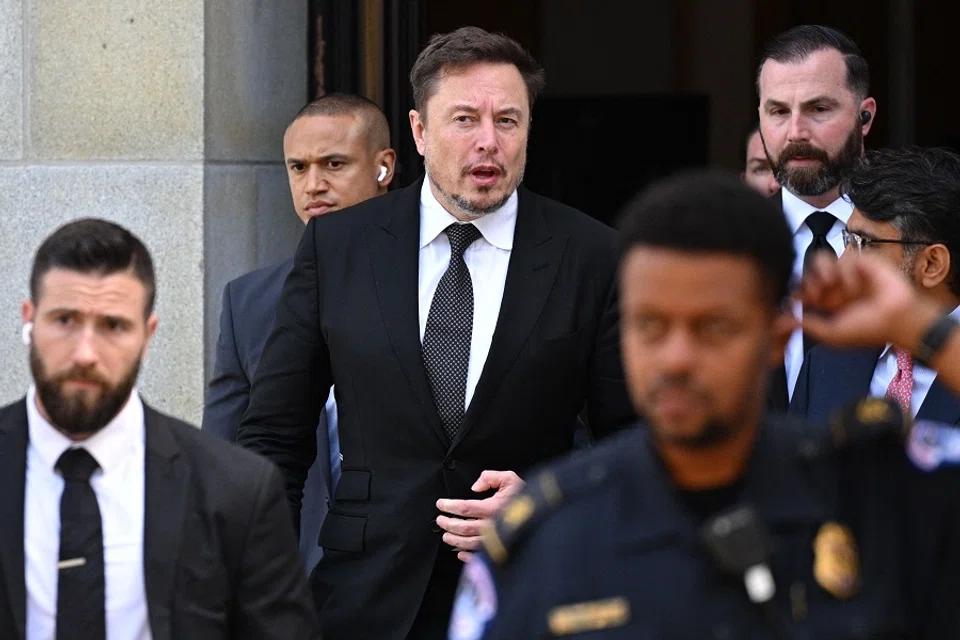 Elon Musk leaves a US Senate bipartisan Artificial Intelligence (AI) Insight Forum at the US Capitol in Washington, DC, US, on 13 September 2023. (Mandel Ngan/AFP)