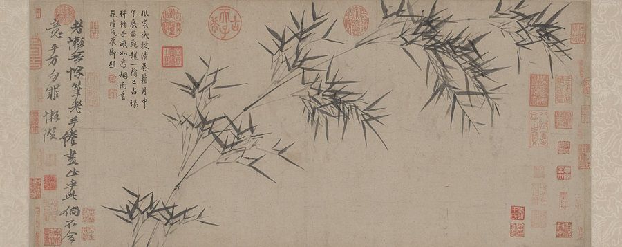 Ni Yunlin, Bamboo (《竹枝图》), The Palace Museum. (Internet)
