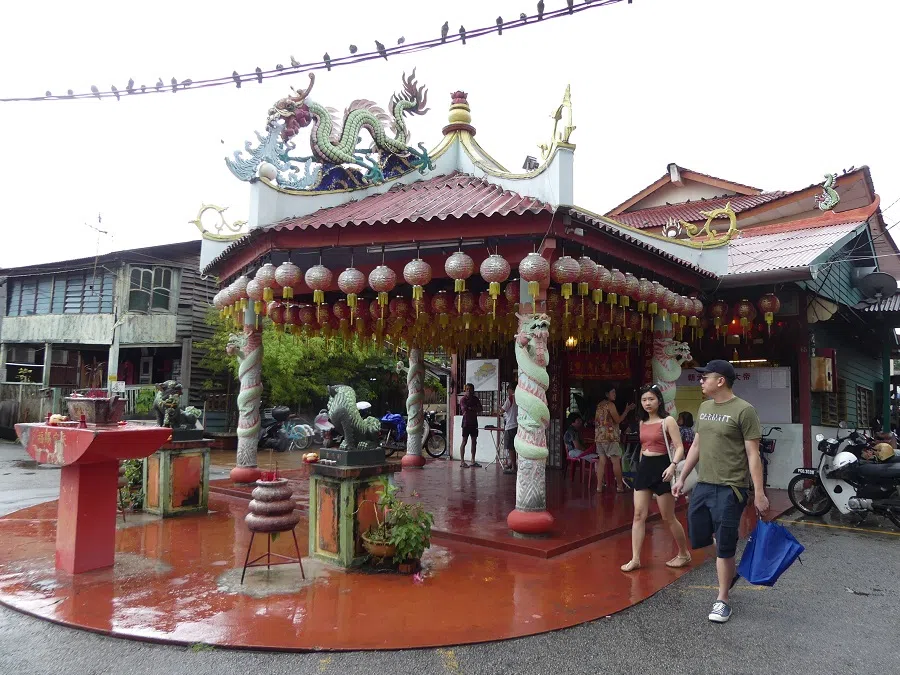 A Chinese temple at the entrance to Chew Jetty at George Town, Penang, Malaysia. (SPH Media)