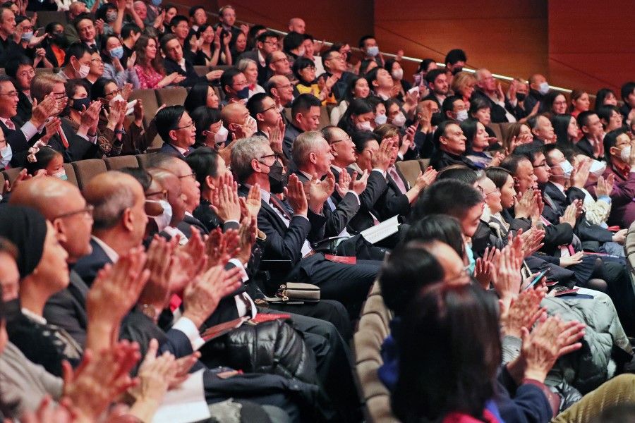 The audience at the Echoes of Ancient Tang Poems performance. (Zhang Heqing/Twitter)