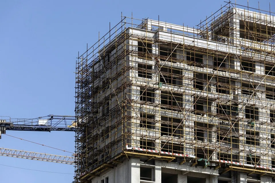 Residential buildings under construction in Shanghai, China, on 9 November 2022. (Qilai Shen/Bloomberg)