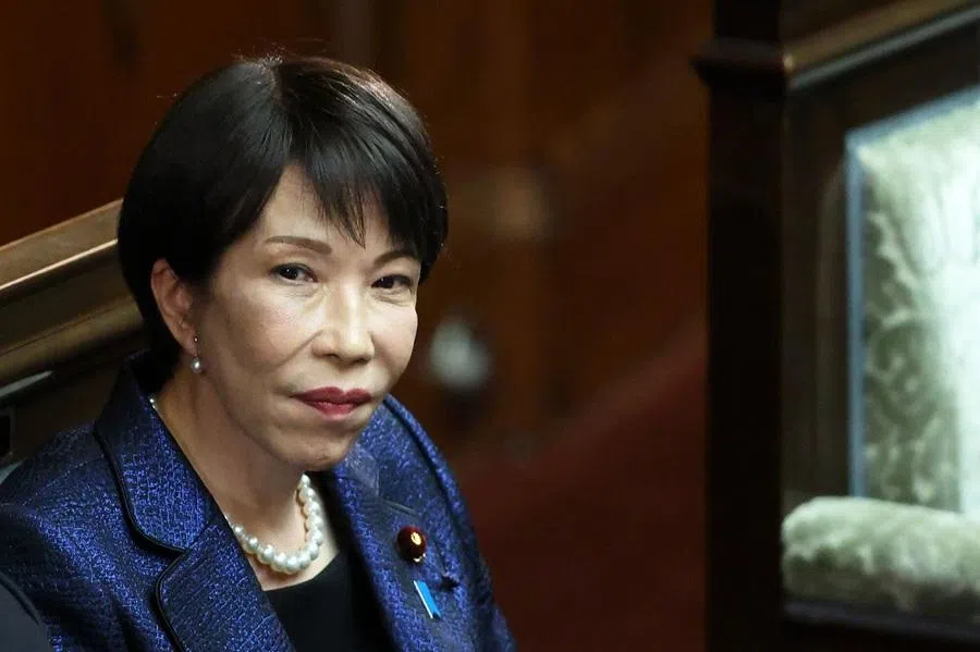 Sanae Takaichi, Japan's prime minister, attends a special session in the lower house of parliament in Tokyo, Japan, on 18 February 2026.