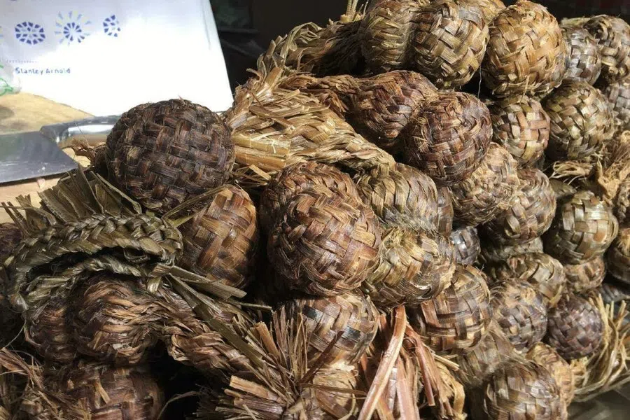 Pork wrapped in cattail. (Courtesy of Shen Jialu)