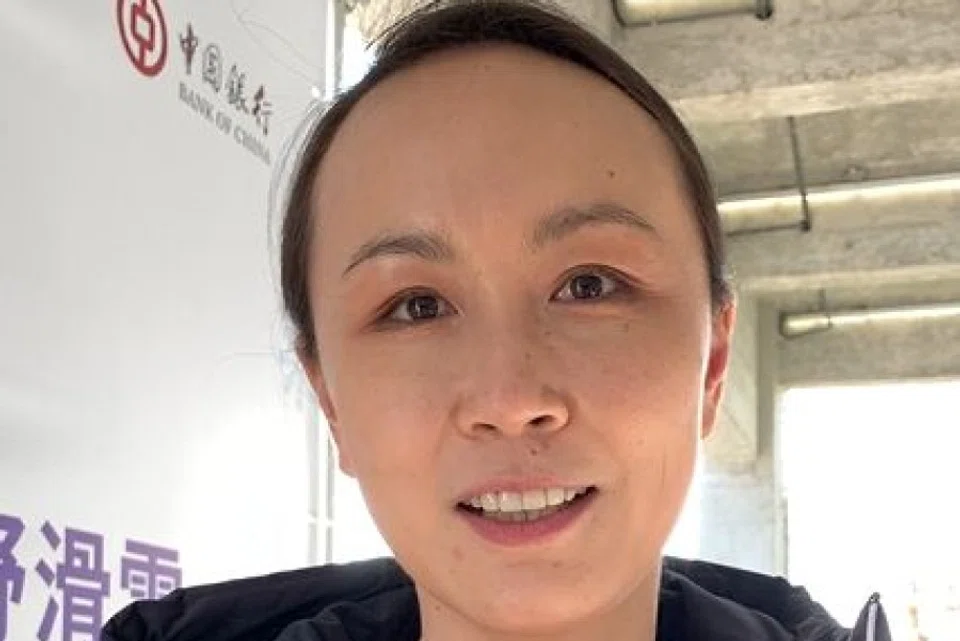 Peng Shuai in a screen grab from a Zaobao video interview, 19 December 2021. (SPH Media)