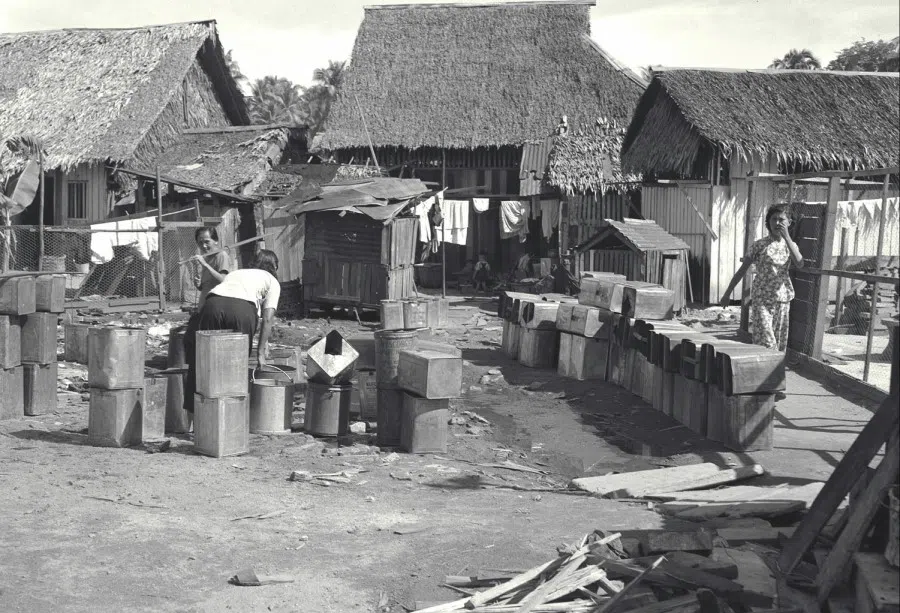 A kampung in Aljunied Road, Singapore, 1954. (SPH Media)