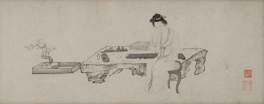 Wu Wei, Wuling Chun (《武陵春图》), The Palace Museum. (Internet)