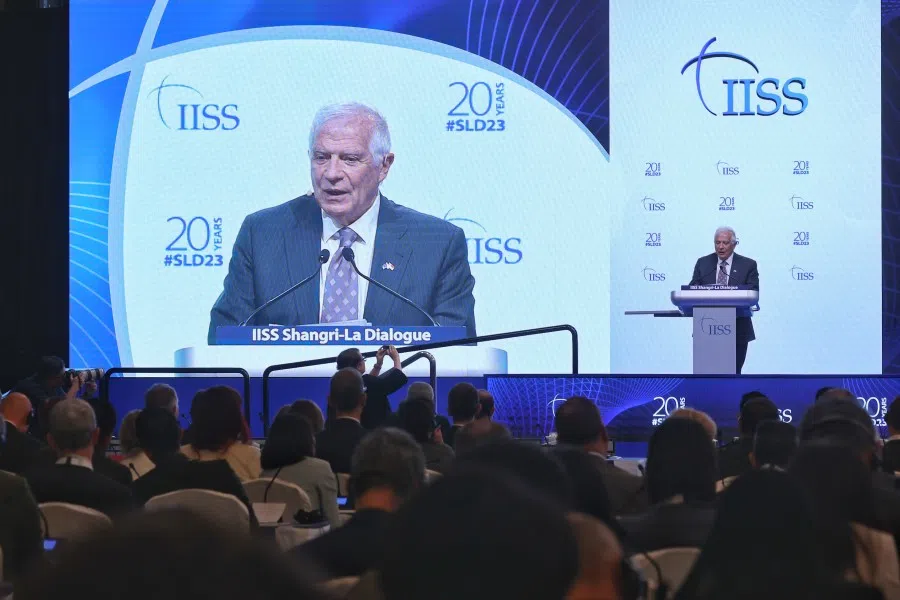 European Union High Representative for Foreign Affairs and Security Policy Josep Borrell at the Shangri-La Dialogue in Singapore, 3 June 2023. (SPH Media)