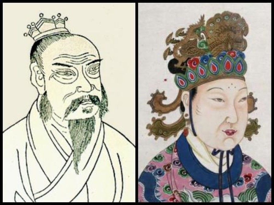 Liu Bang (L), who later became Emperor Gaozu of Han, and Wu Zetian (R), China's only female emperor. (Internet)