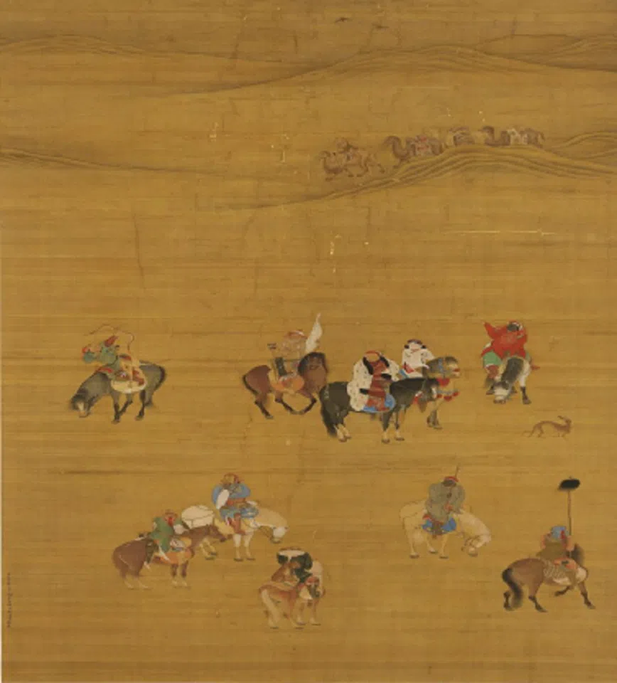 Liu Guandao, Kublai Khan Hunting, National Palace Museum.