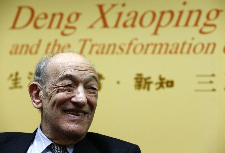 Professor Ezra Vogel at an event in Beijing for his book Deng Xiaoping and the Transformation of China. (CNS)