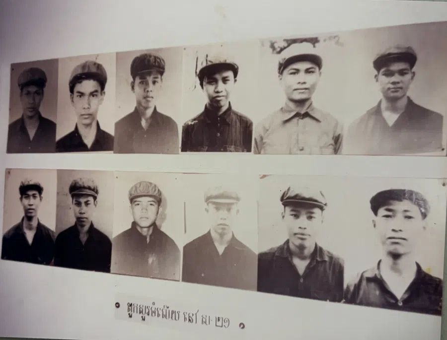In 1986, Phnom Penh displayed a site of the Khmer Rouge’s reign of terror, with photographs of Khmer Rouge members who were purged during internal cleansings posted on the wall.