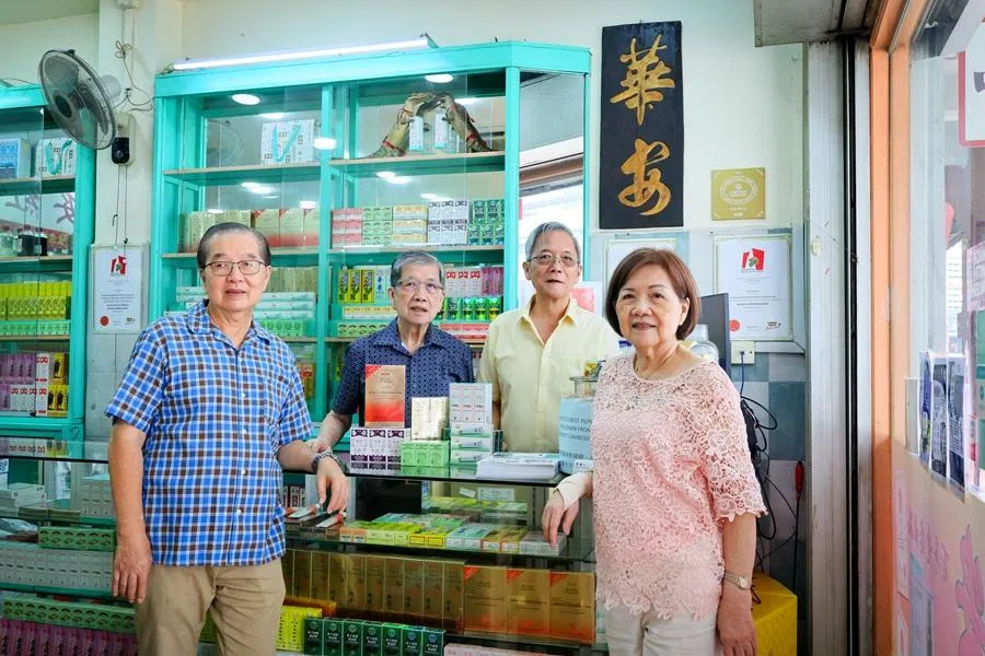 The third-generation owners of Chop Wah On: (from left) Tong Kok Kong, Tong Kok Kai, Tong Kok Wing and Tong Pui Cheng.