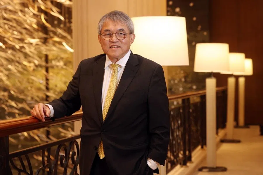 Benjamin Fok during his interview by Lianhe Zaobao at the Shangri-La Hotel in November 2025, while he was visiting Singapore to attend a charity and business forum.