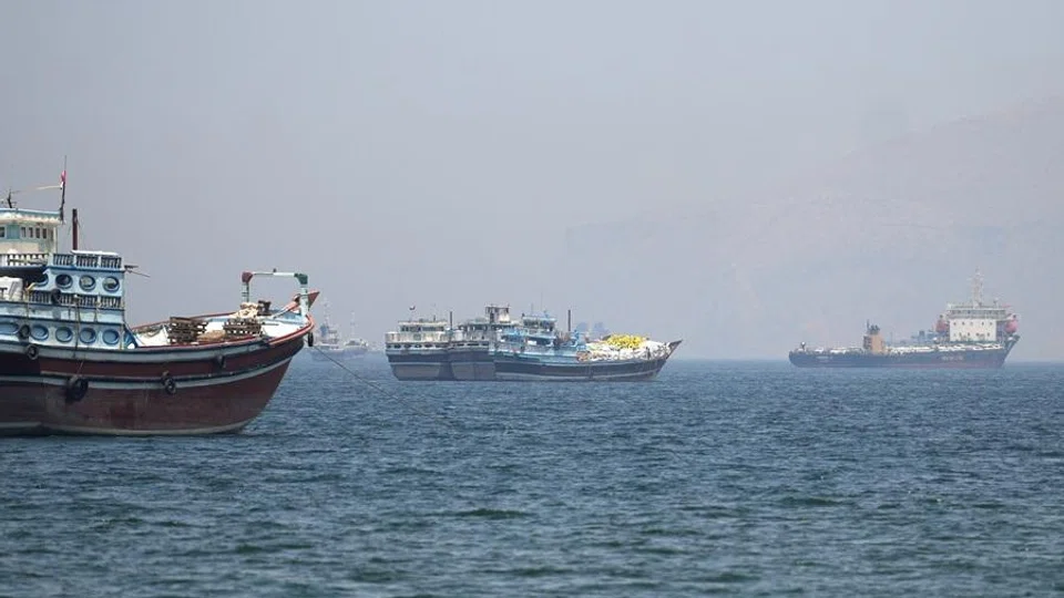 Ships and boats in the Strait of Hormuz, Musandam, Oman, 29 April 2026. (Reuters)