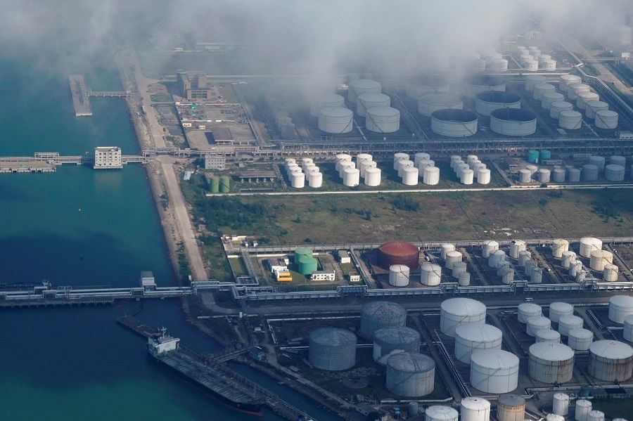 Oil and gas tanks are seen at an oil warehouse at a port in Zhuhai, China, 22 October 2018. (Aly Song/File Photo/Reuters)