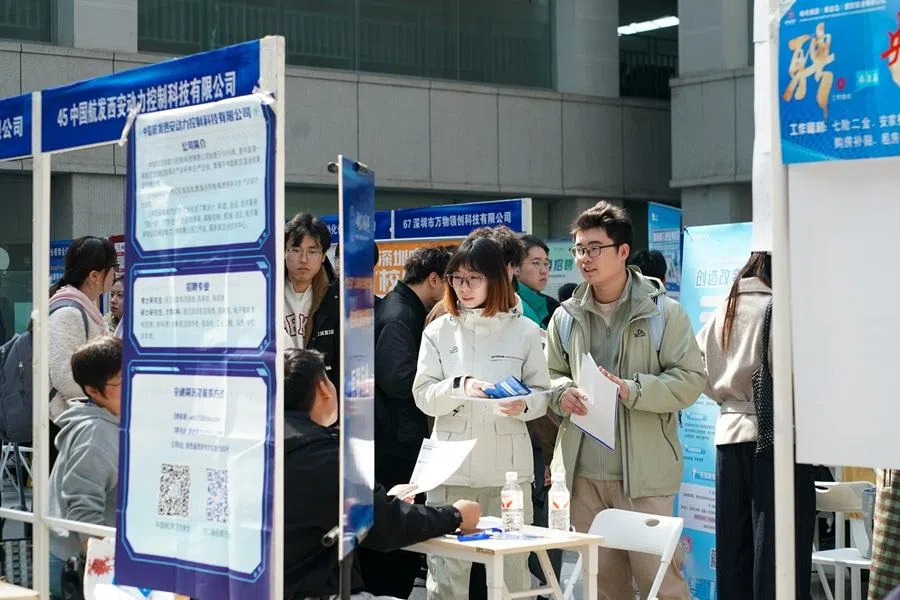 People attend a job fair at Harbin, Heilongjiang province, China, on 1 April 2026. (CNS)