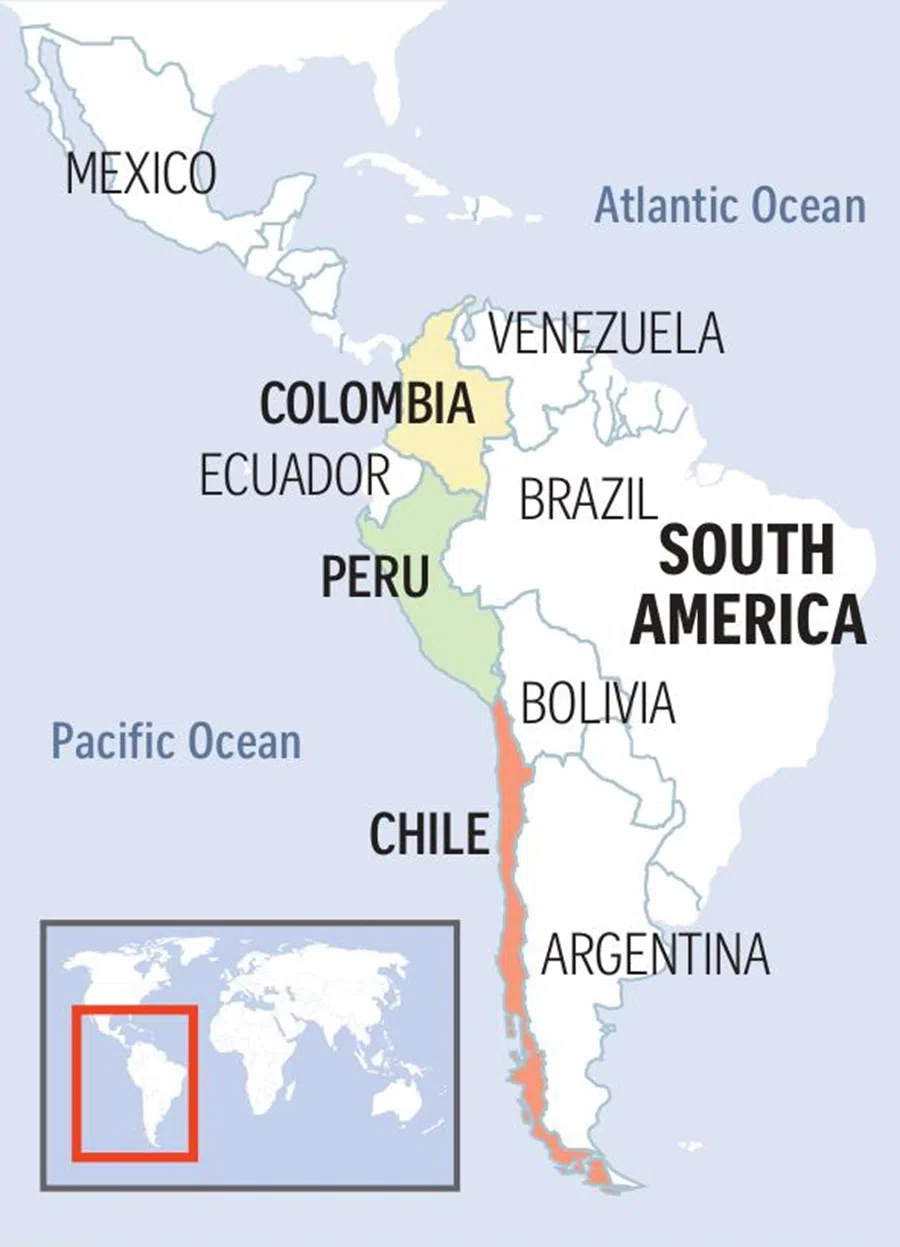 Map of South America. (SPH Media)