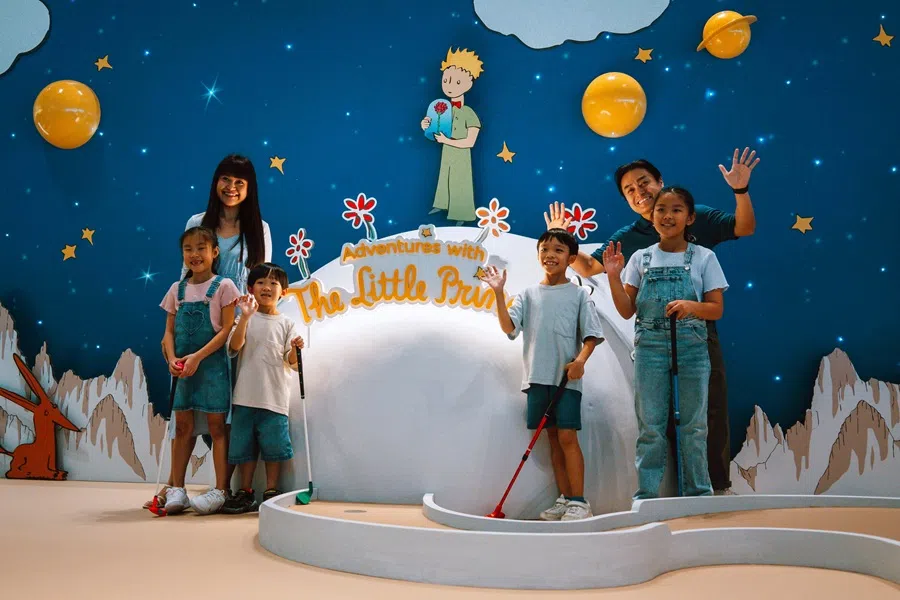 The Little Prince-themed mini-golf course at Singapore Changi Airport, May 2024. (Changi Airport Group)