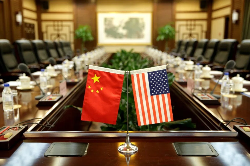 Flags of the United States and China are placed for a meeting between the U.S. secretary of agriculture and China's minister of agriculture at the Ministry of Agriculture in Beijing, China. (Jason Lee/REUTERS)