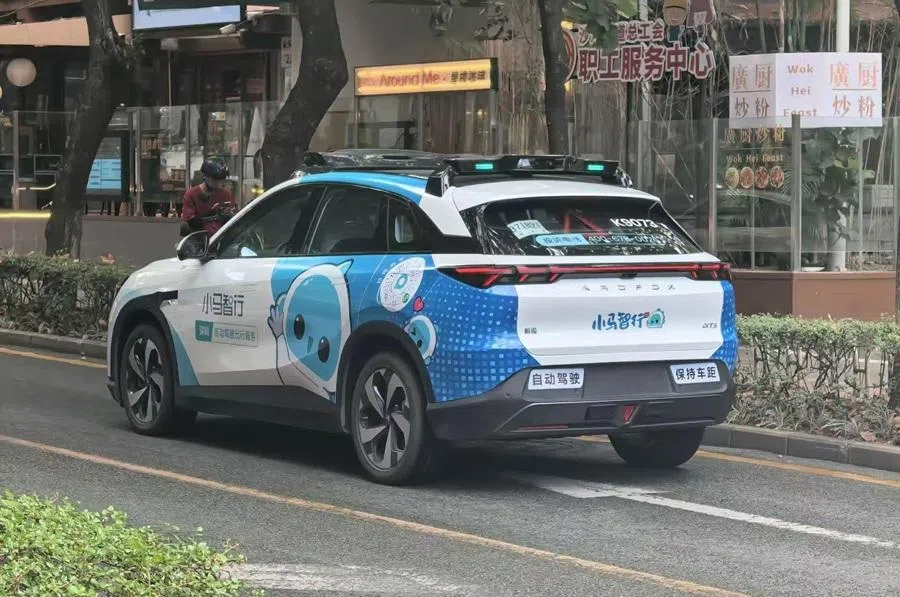 A Pony.ai robotaxi in Shenzhen, 4 January 2026. (Photo: Taylor Lynch Ogan)