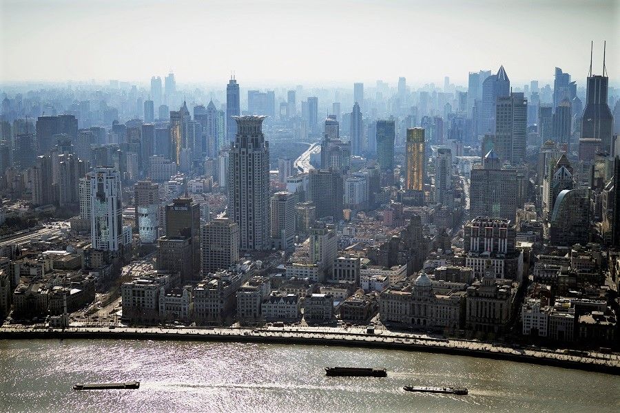 A view of the city skyline and Huangpu river, in Shanghai, China, 24 February 2022. (Aly Song/File Photo/Reuters)