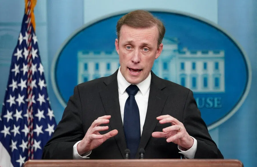 US White House national security adviser Jake Sullivan speaks at a press briefing at the White House in Washington, U.S., 12 December 2022. (Kevin Lamarque/Reuters)