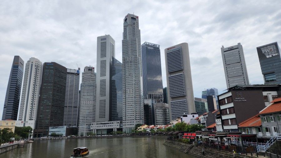 A view of Singapore's central business district, 25 June 2022. (SPH Media)