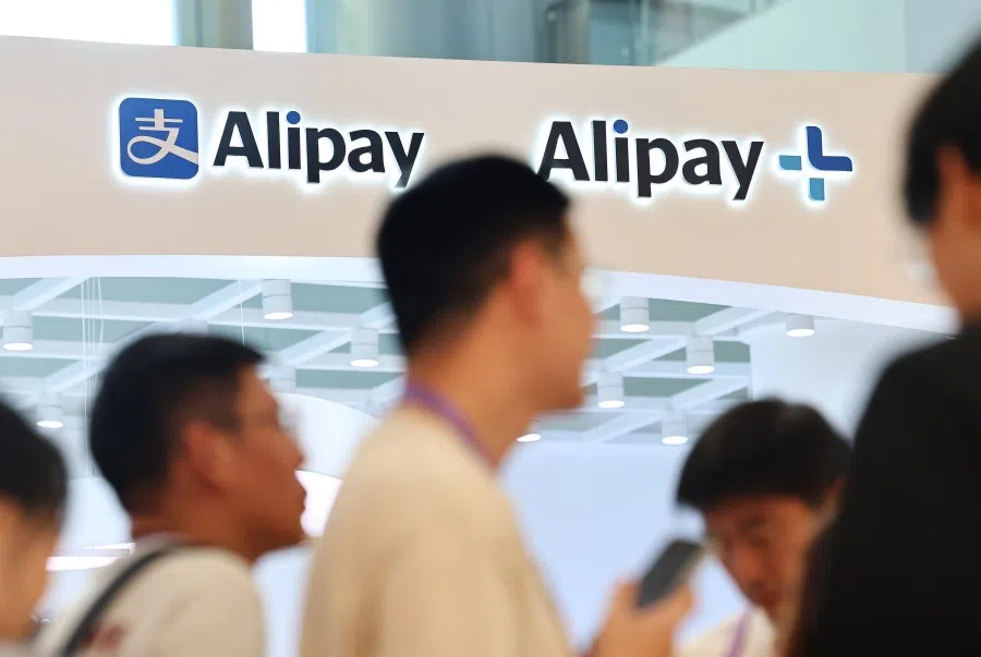 The Alipay logo is seen at the Asian Games 2023, Hangzhou, China. (SPH Media)