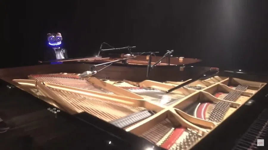 A screen shot from a video featuring TEO playing Flight of the Bumblebee. (Internet)