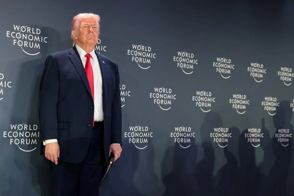 U.S. President Donald Trump attends a reception with business leaders during the 56th annual World Economic Forum (WEF), in Davos, Switzerland, on 21 January 2026. (Jonathan Ernst/Reuters)