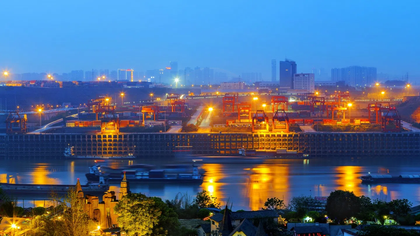 The Chongqing Liangjiang New Area's Guoyuan Port. (Chongqing Liangjiang New Area Press Office)