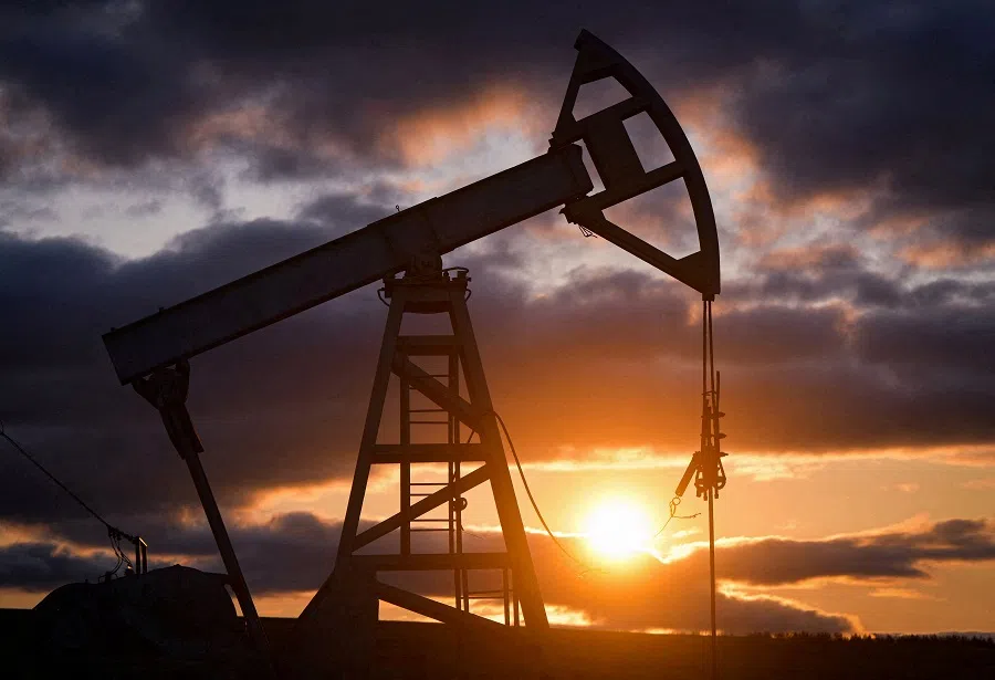 A view shows an oil pump jack outside Almetyevsk in the Republic of Tatarstan, Russia, on 4 June 2023. (Reuters/Alexander Manzyuk)
