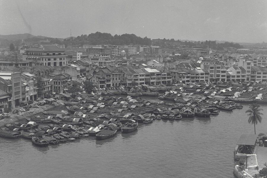 Boats, tongkangs and bumboats at the Singapore River, 7 September 1961. (SPH Media)