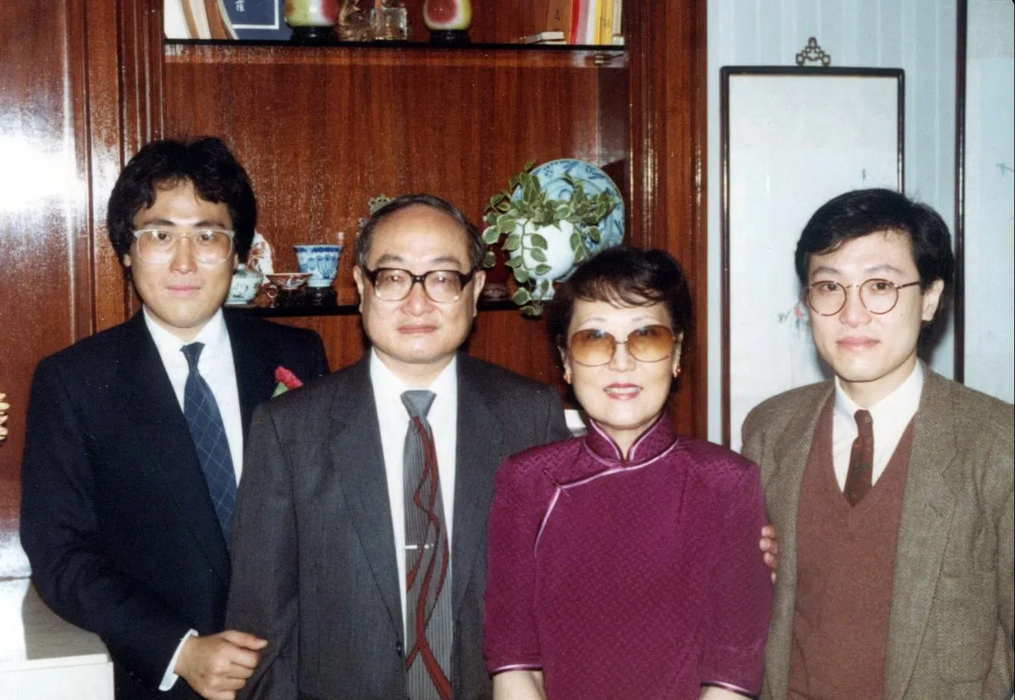 Fred Tsao (left) with father Frank Tsao, mother Maisie Chow Tsao and brother Calvin Tsao. (Courtesy of Fred Tsao)