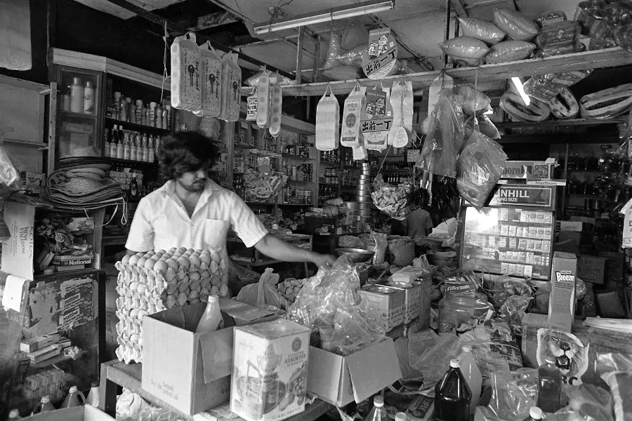 A neighbourhood shop that sold snacks wrapped up in old newspapers. (SPH Media)