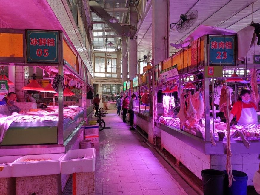 Traditional agricultural markets in China, like the Longdong Market pictured in the photo, are coming under the spotlight amid efforts to stamp out illegal wildlife trading.