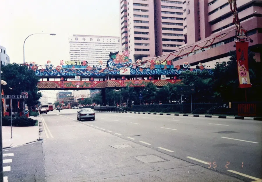 The very first Chinese New Year light displays in Chinatown in the 1980s were made by Leong’s art studio. (Photo provided by interviewee)
