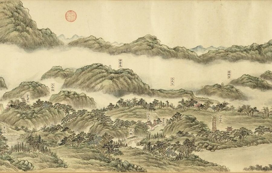 Dong Bangda, Ten Scenes of West Lake (《西湖十景》), partial, National Palace Museum. (Internet)