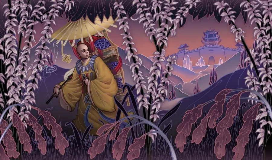 In 629 AD during the Tang dynasty, the monk Xuanzang went against travel restrictions and left Chang'an on a journey to India to seek the Buddhist scriptures, leaving a legendary tale of the western regions. His story was written as the novel Journey to the West.