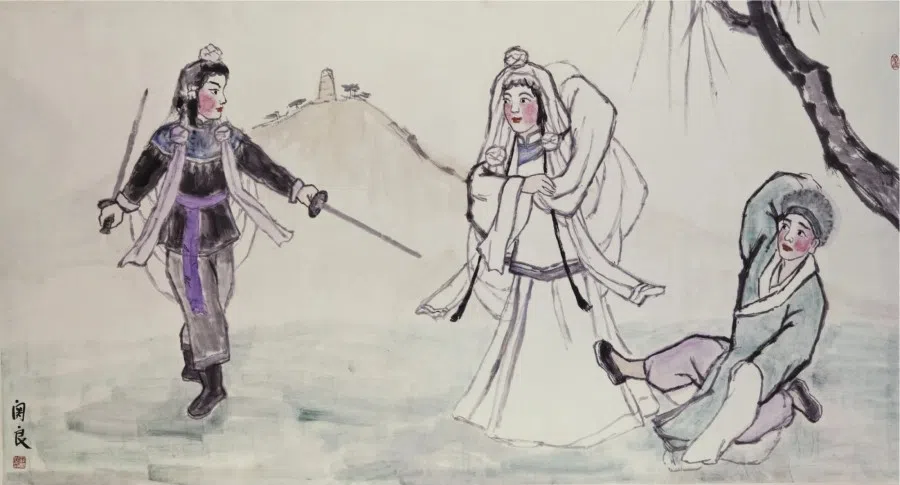 A painting depicting a scene from the Legend of the White Snake. (Internet)