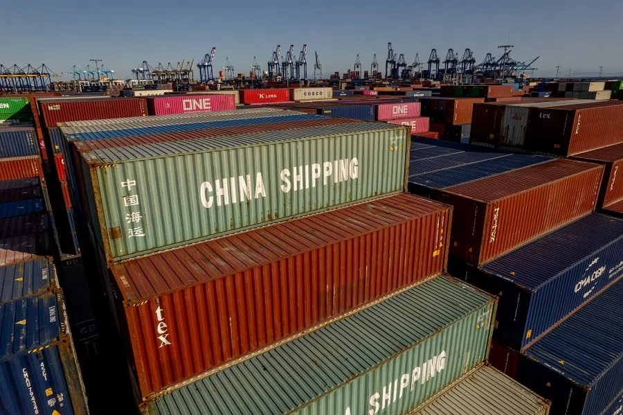 Shipping containers at the Port of Los Angeles in Los Angeles, California, US, on 4 April 2025. (Kyle Grillot/Bloomberg)