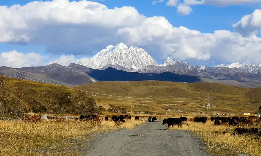 The Yala Mountain in Tagong.