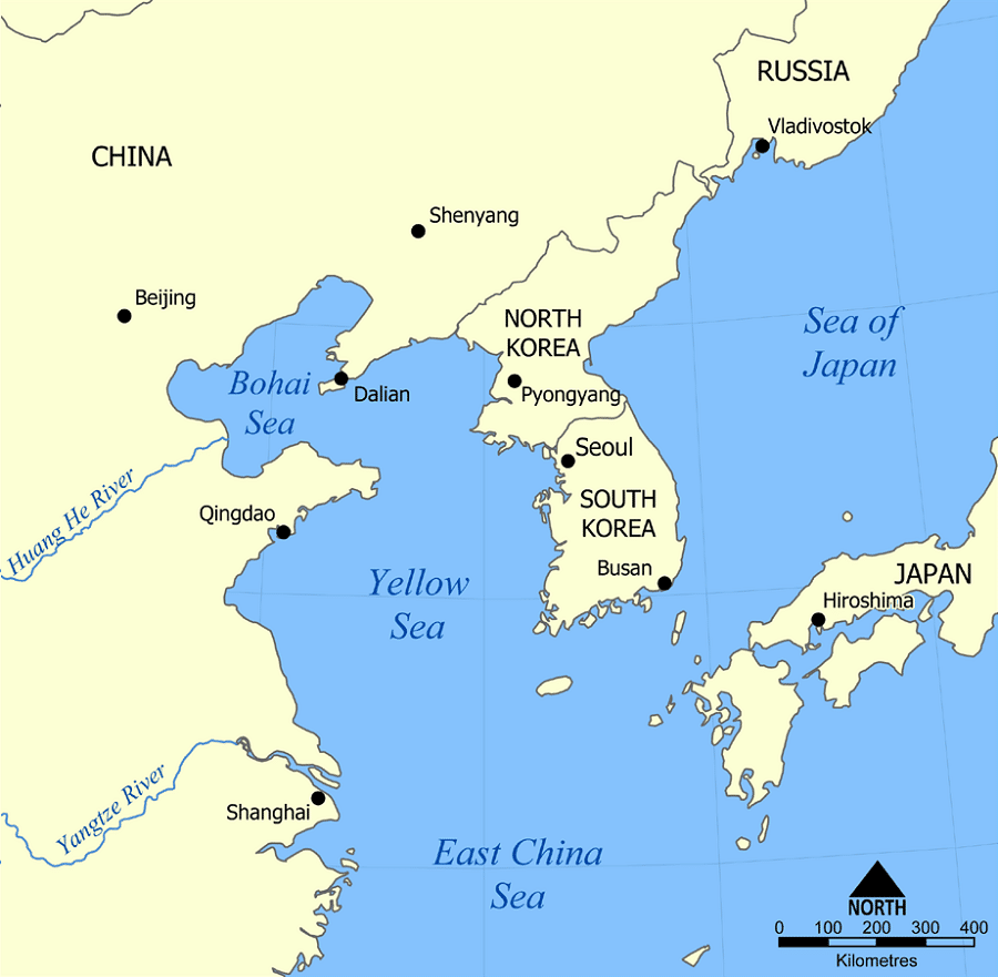 Location of Bohai Sea and Yellow Sea. (Photo: NormanEinstein/Licensed under CC BY-SA 3.0)