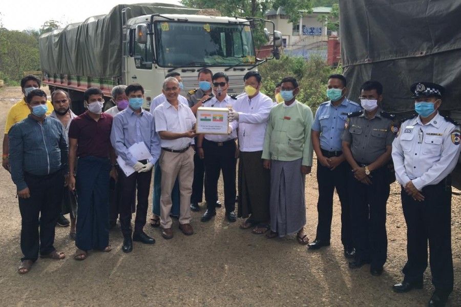 India provided US$900,000 in medical supplies to Myanmar in its efforts against the coronavirus. (Embassy of India in Myanmar/Twitter)