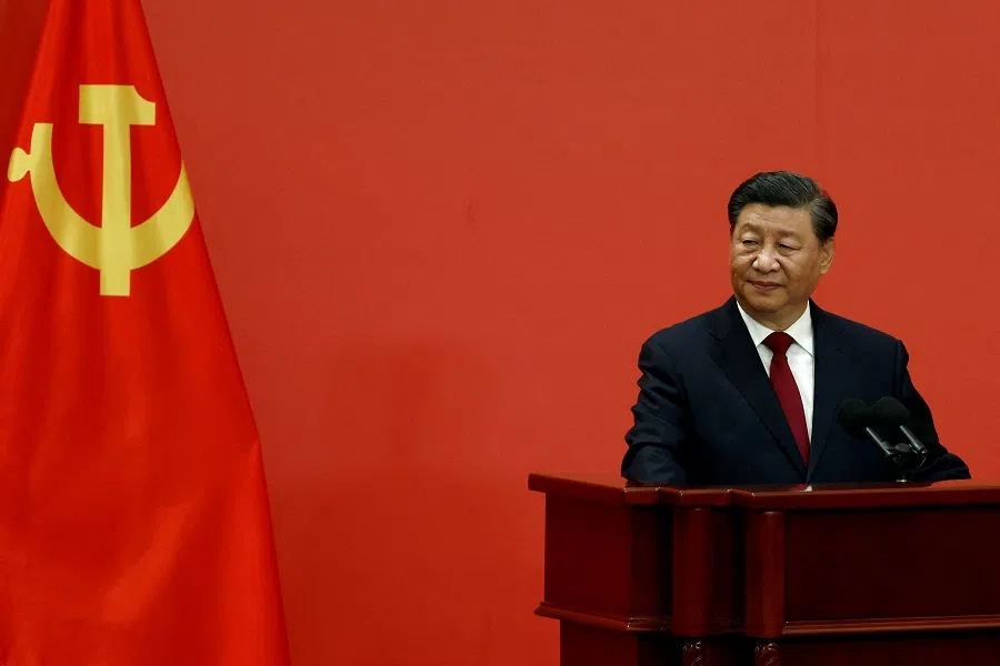 Chinese President Xi Jinping meets the media following the 20th Party Congress of the Chinese Communist Party, at the Great Hall of the People in Beijing, China, 23 October 2022. (Tingshu Wang/File Photo/Reuters)