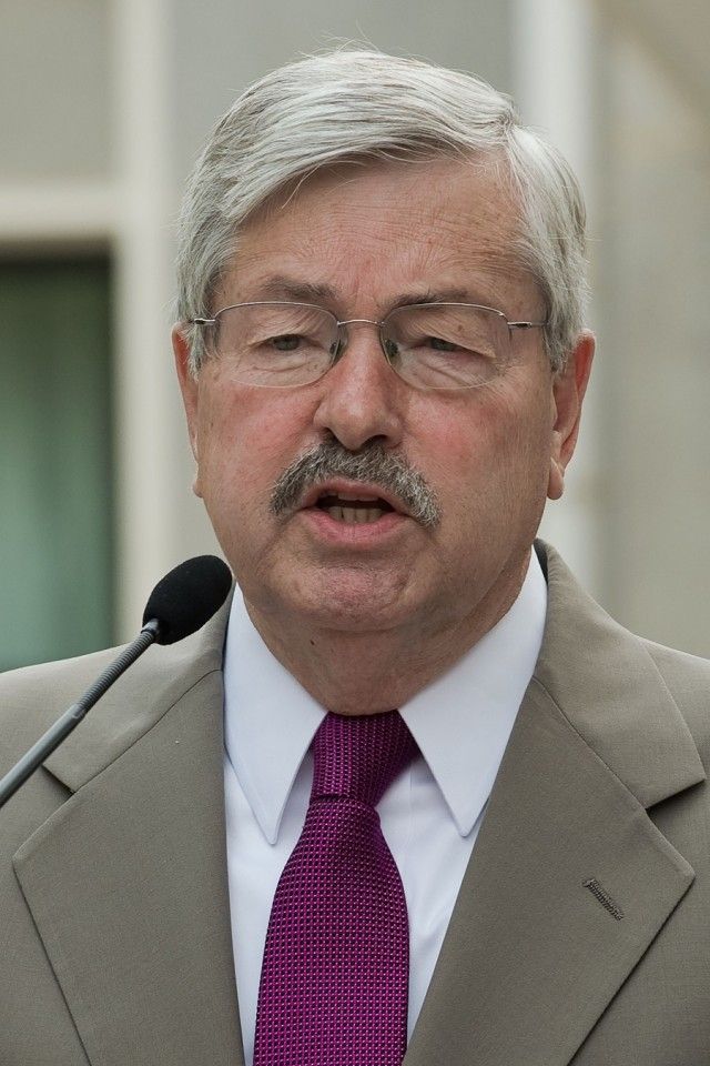 In this file photo, US Ambassador to China Terry Branstad speaks to the media during a press conference at his residence in Beijing on 28 June 2017. (Nicolas Asfouri/AFP)